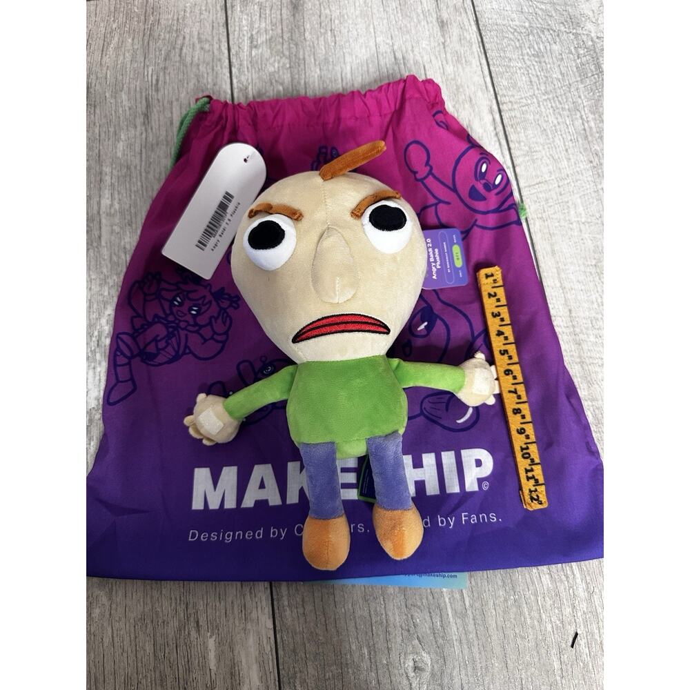 New Makeship Angry Baldi 2.0 Plushie By Basically Games Rare 671 Made